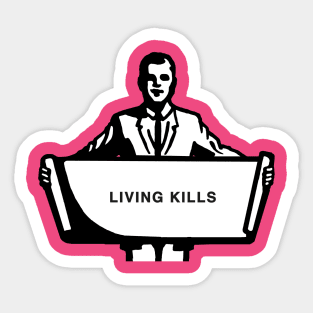 Albert Camus- Living Kills Sticker